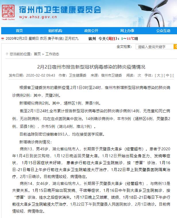安徽确诊增至5例_安徽确诊增至5例行动轨迹_安徽确诊增至5例行程